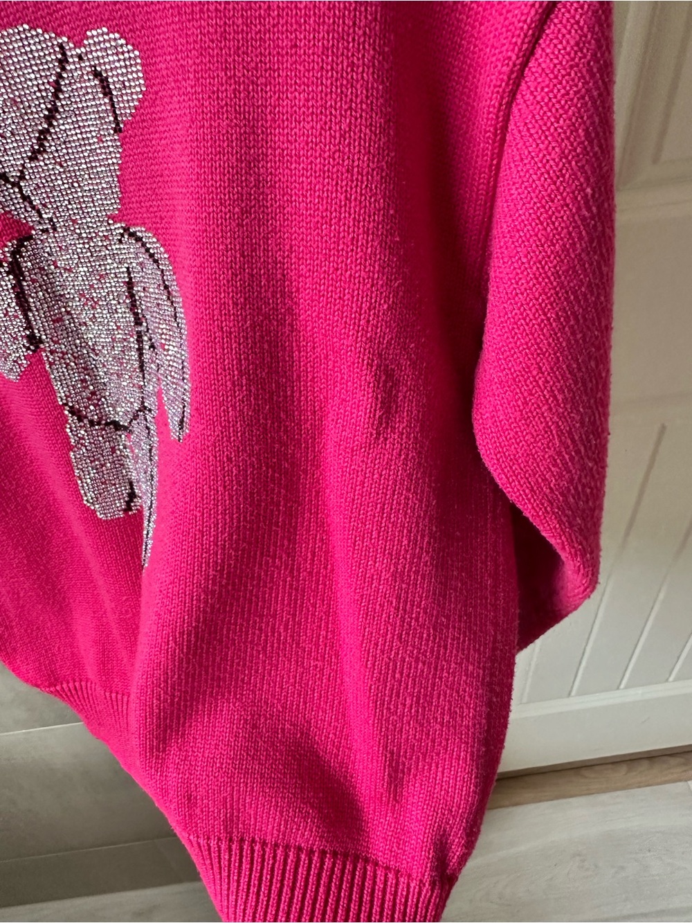 Alexander Wang Fuchsia Teddy Knit Crewneck Sweater - Picture 6 of 7